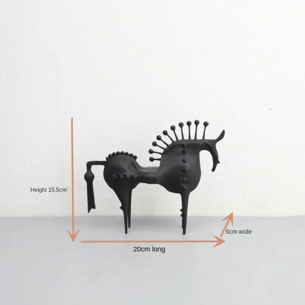 Bram abstract paard metalen sculptuur