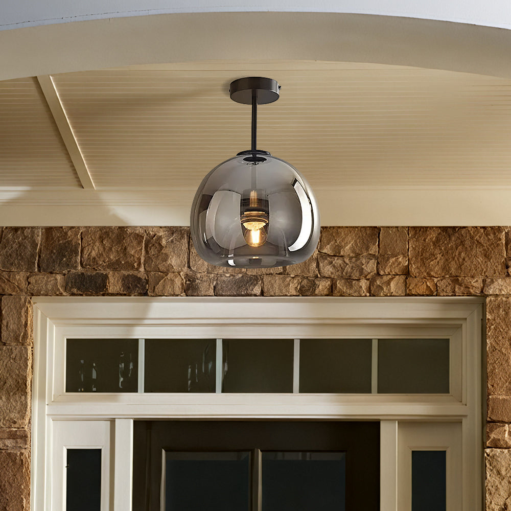 Glazen retro plafondlamp