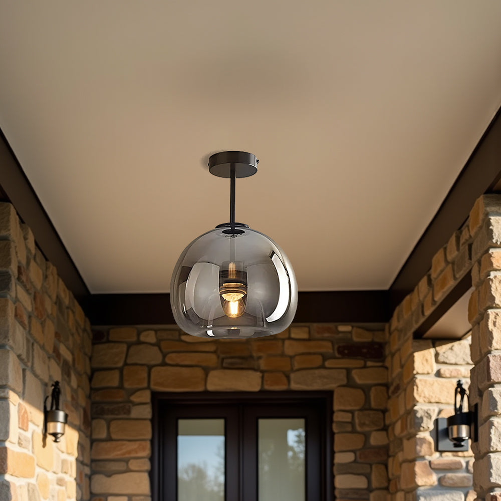 Glazen retro plafondlamp