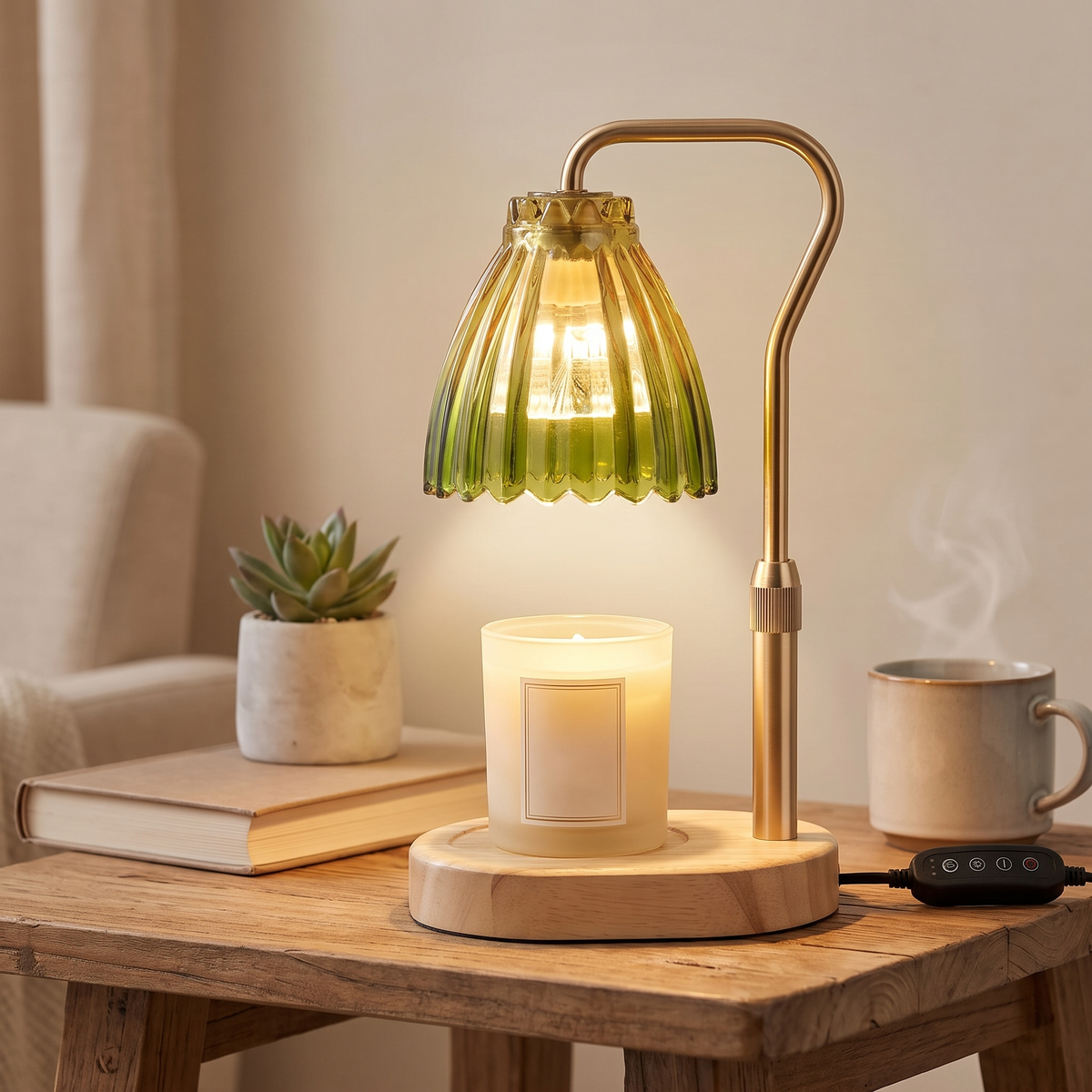 Draagbare Geurkaarslamp met Timer en Dimmer