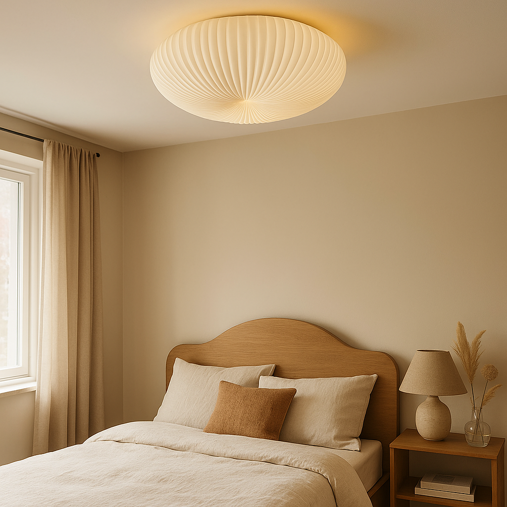 Roby plissé LED-plafondlamp