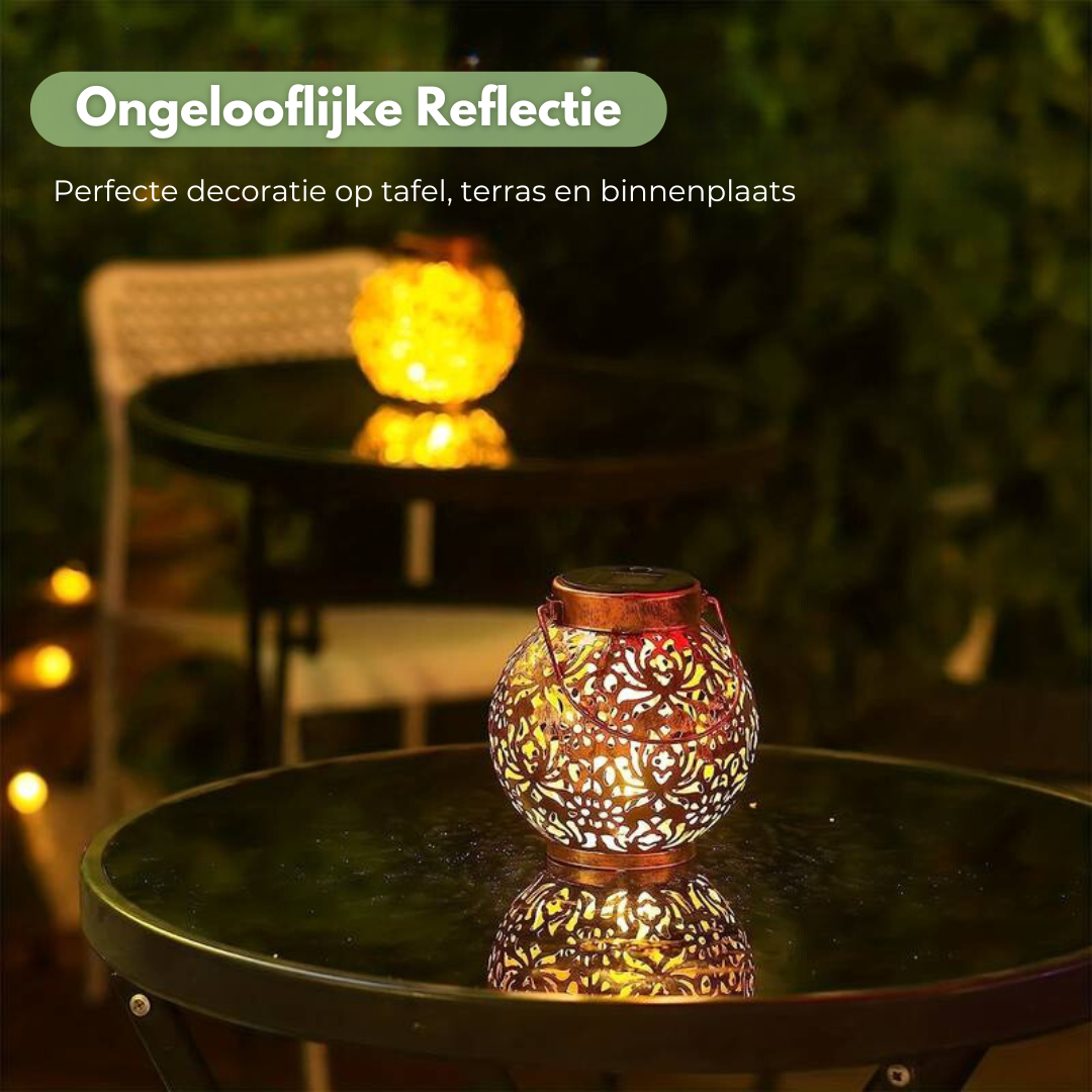 Zonnelantaarn Sterrenpatroon LED Waterdicht