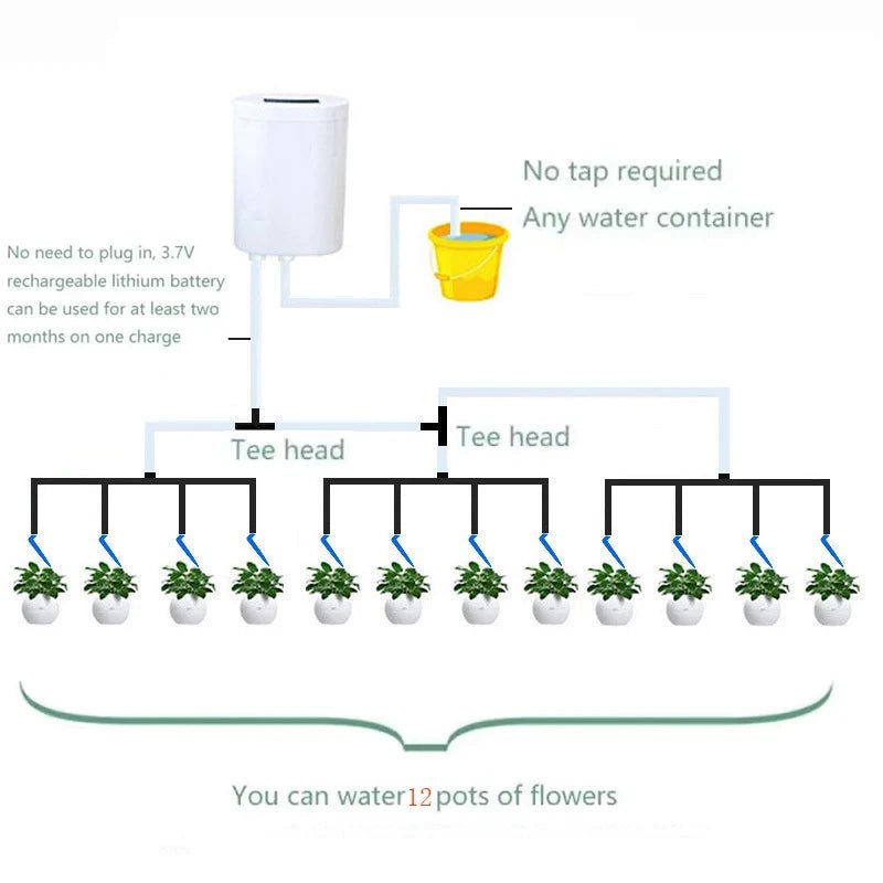Automatisch Druppelirrigatiesysteem voor Kamerplanten