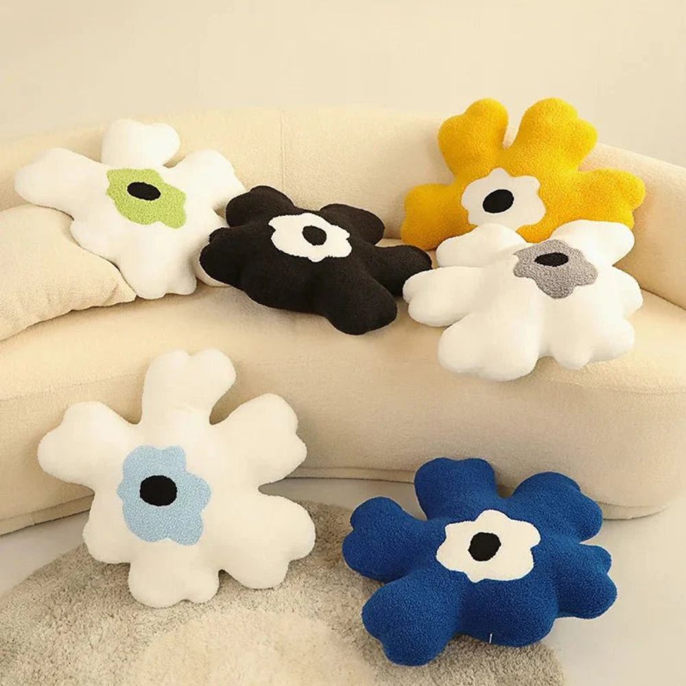 Daisy Doodle zacht pluche bloemen sierkussen