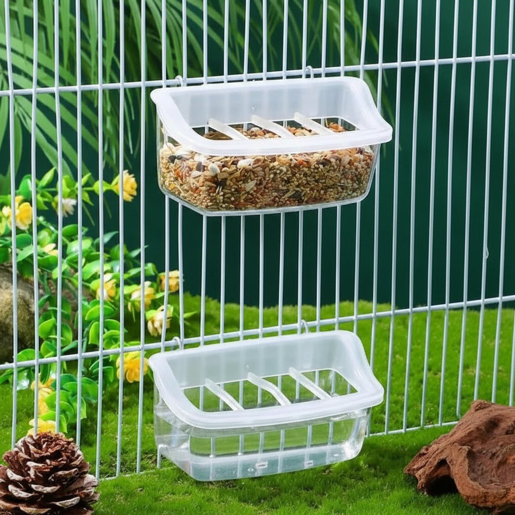 Eco-vriendelijke transparante vogelvoederbak