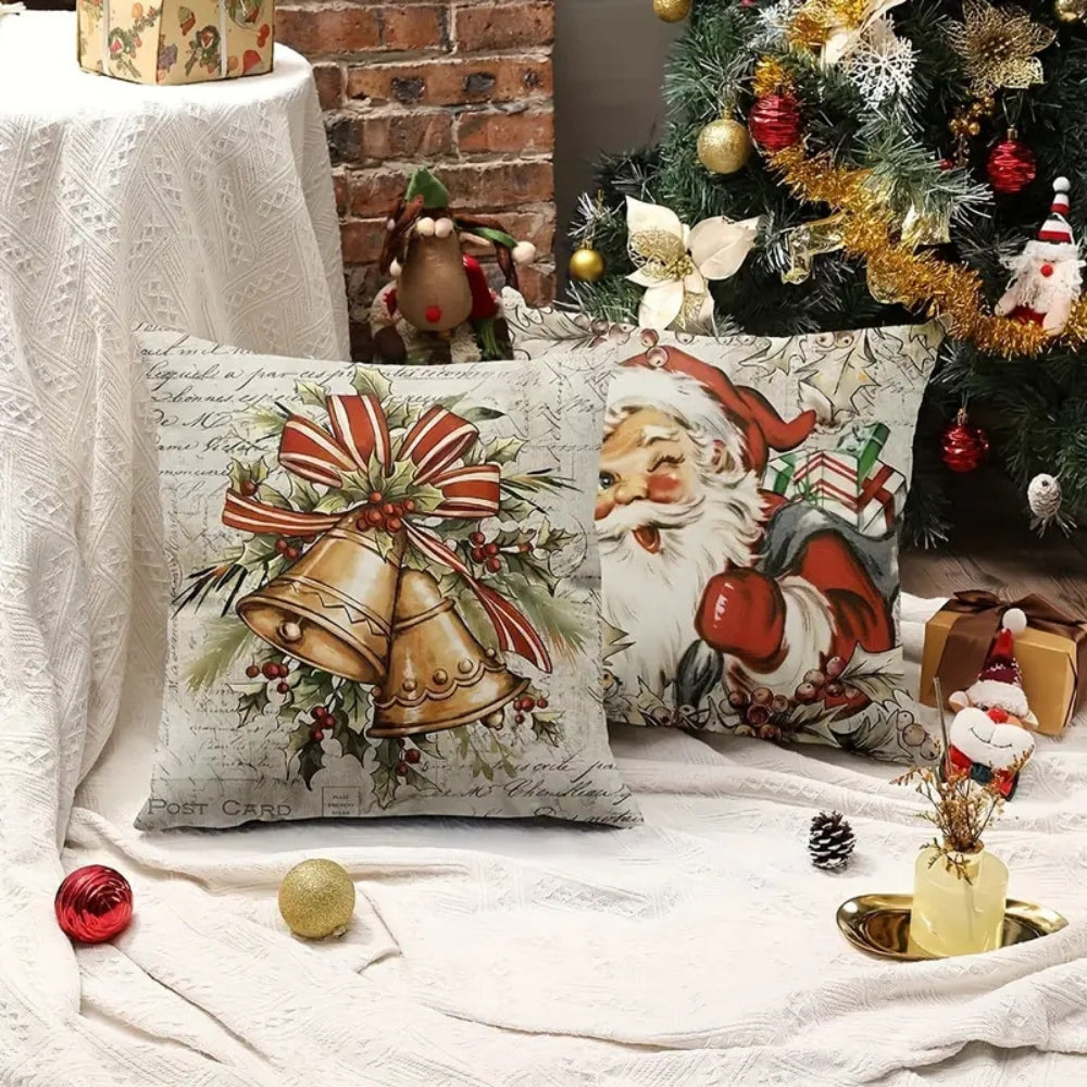 Vintage Kerst Kussenhoes