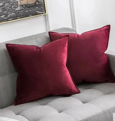 Luxe Fluwelen Kussenhoes Met Flanellen Rand