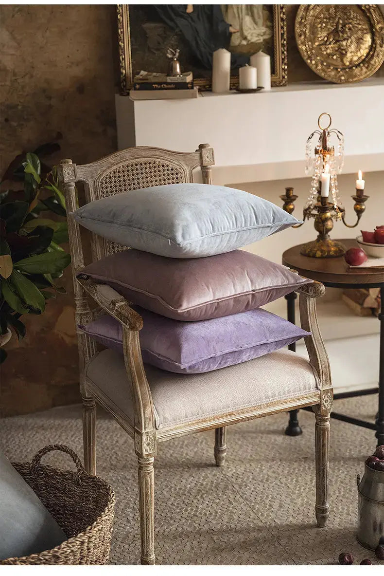 Luxe Fluwelen Kussenhoes Met Flanellen Rand