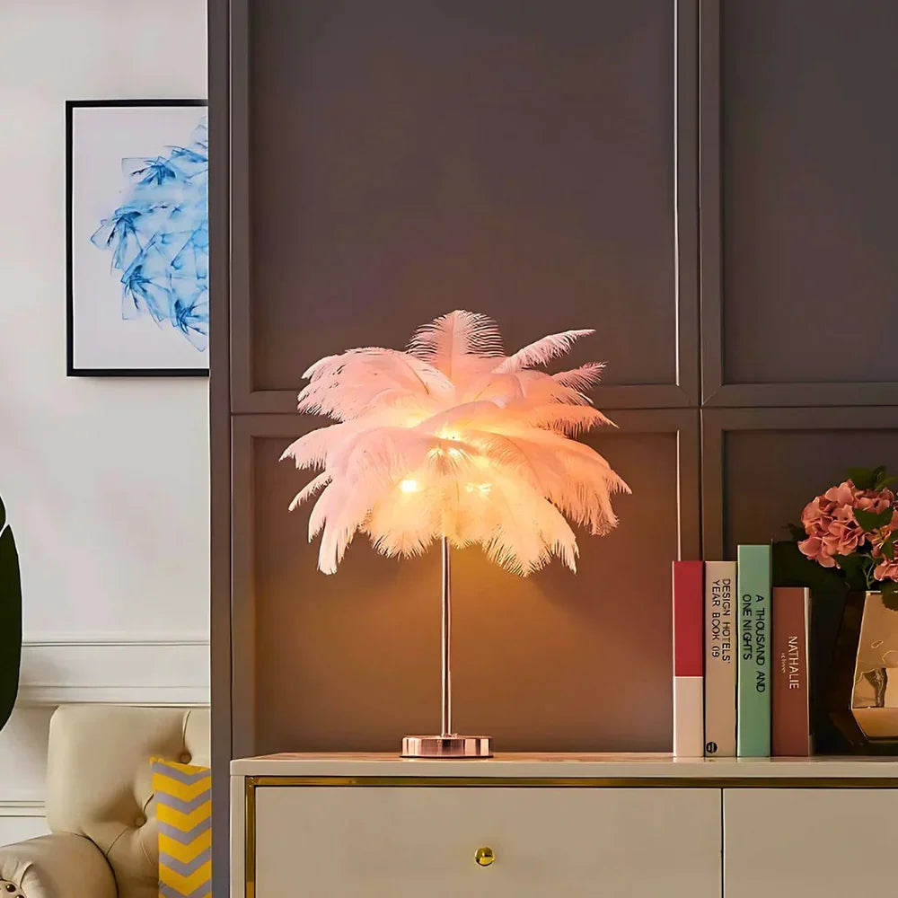 LumiFeather veren tafellamp