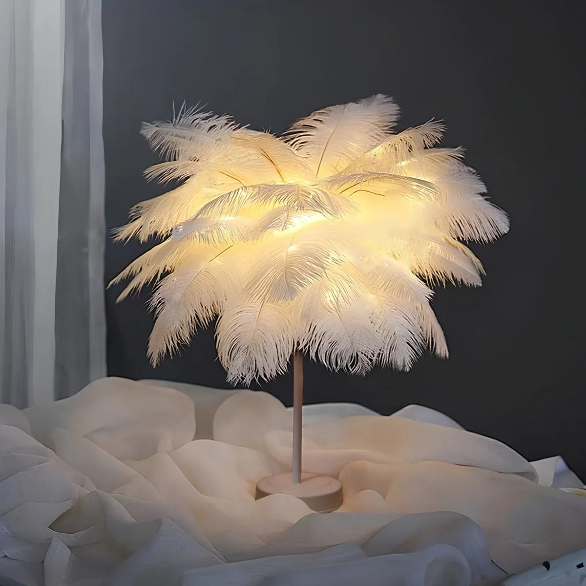 LumiFeather veren tafellamp