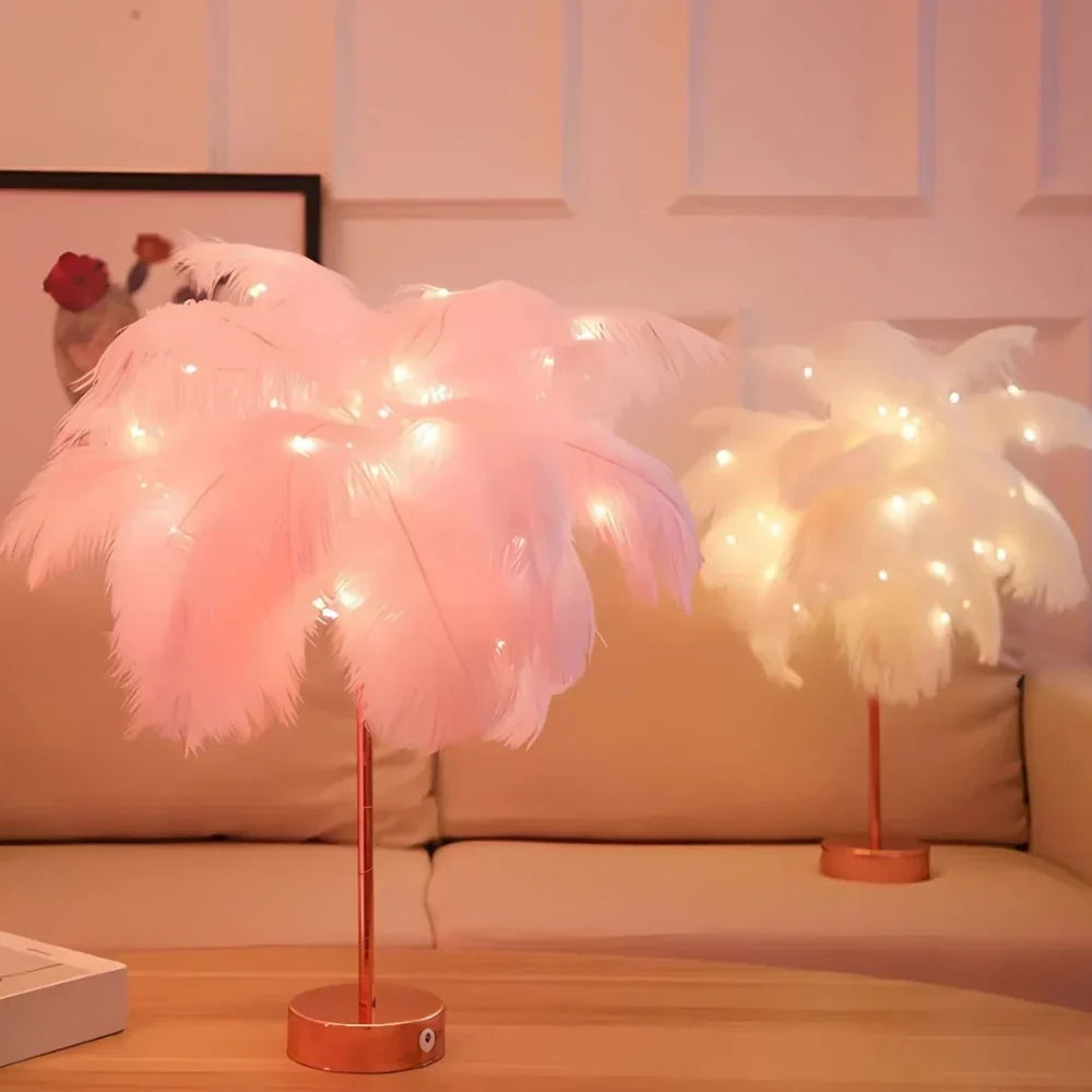 LumiFeather veren tafellamp