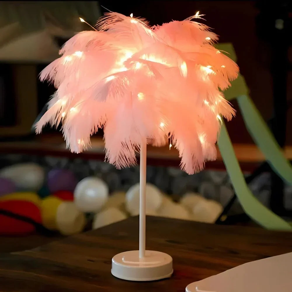 LumiFeather veren tafellamp