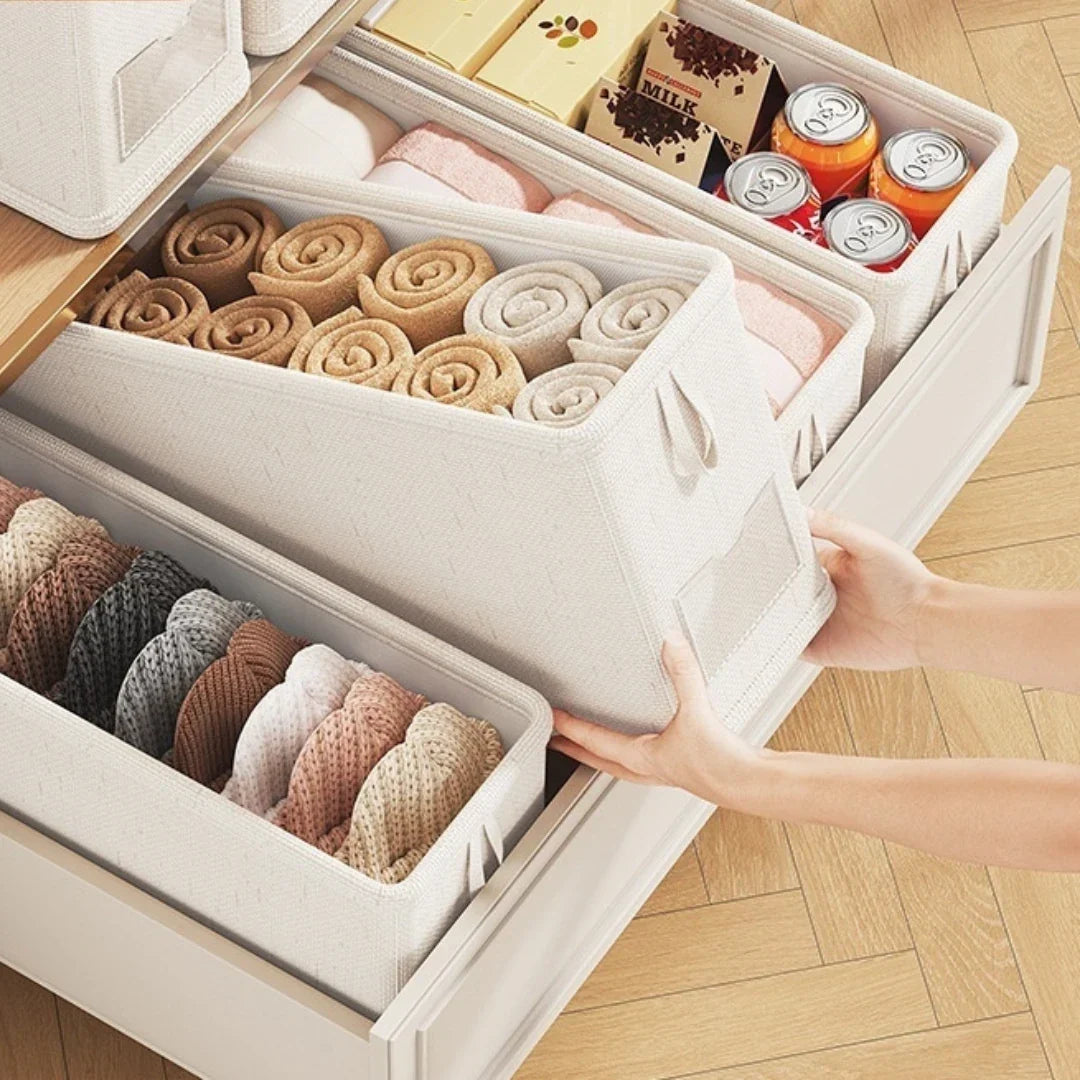 Opvouwbare linnen lade-organizer