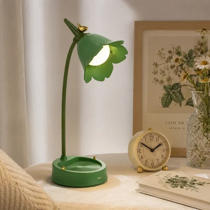 Draadloze LED Bureaulamp met Bloemkap