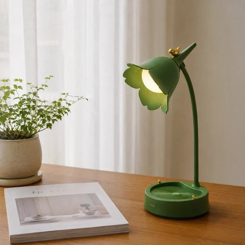 Draadloze LED Bureaulamp met Bloemkap
