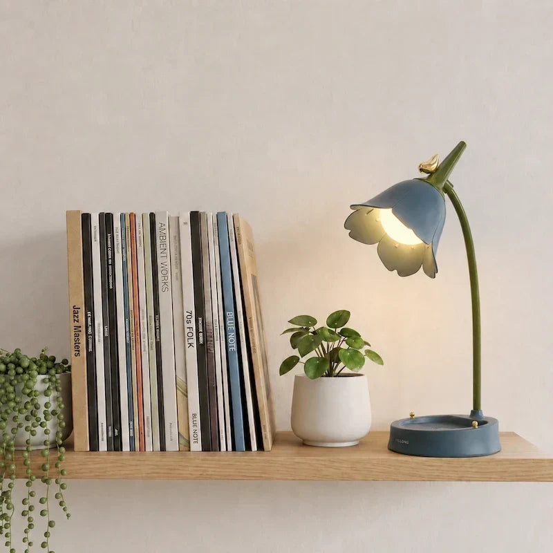 Draadloze LED Bureaulamp met Bloemkap