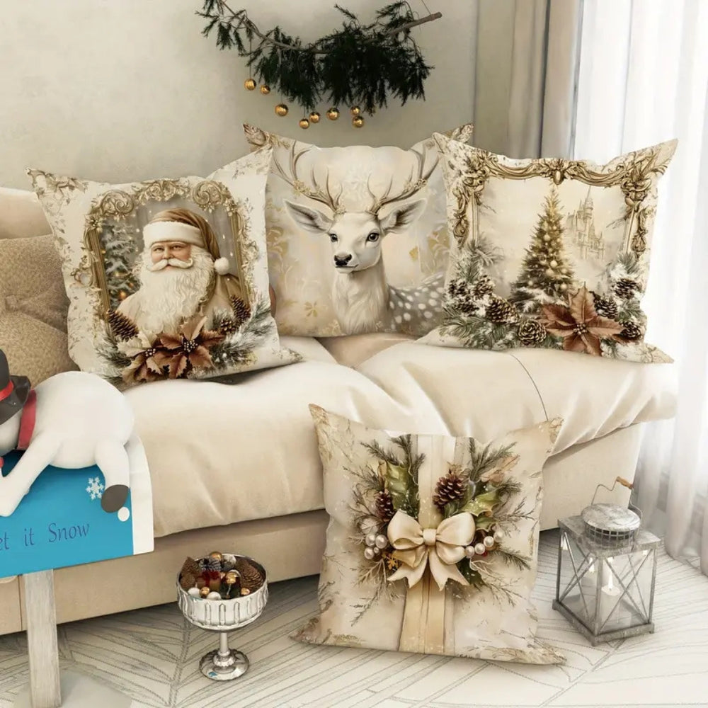 Fluwelen Kerst Kussenhoes