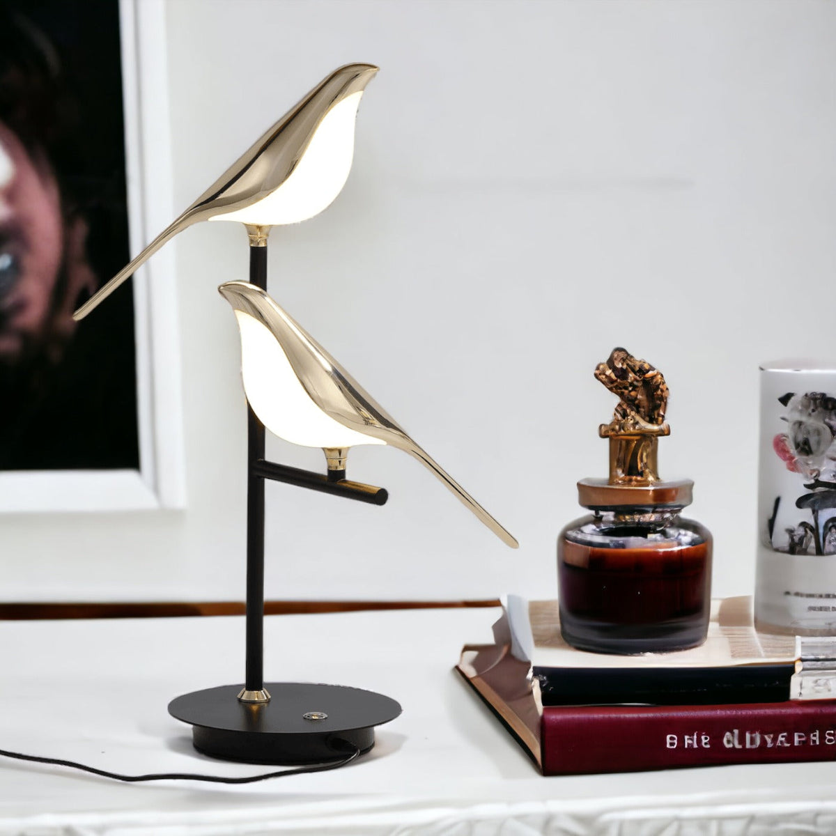 Gouden Vogel LED-wandlamp