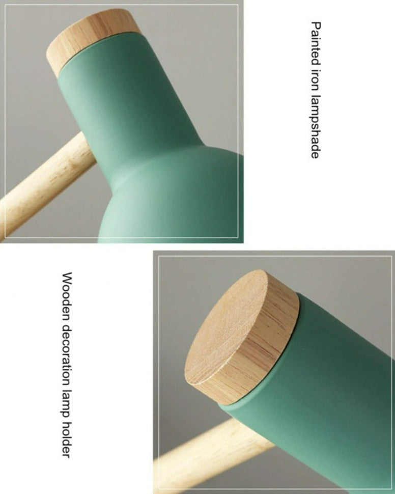 Verstelbare Houten Bureaulamp