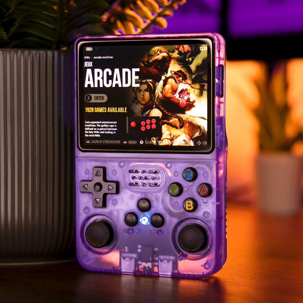 Retro draagbare handheld spelcomputer