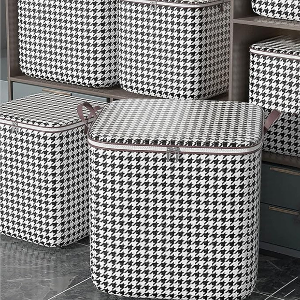 Haven opvouwbare houndstooth opbergdoos
