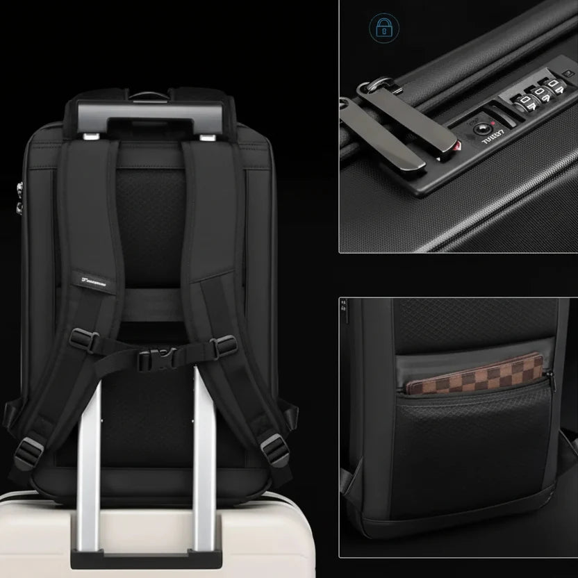Uitbreidbare anti-diefstal laptoprugzak met USB-poort