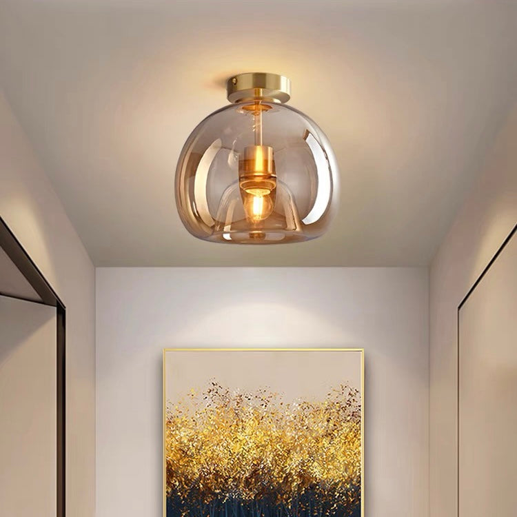 Glazen retro plafondlamp