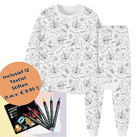 Inkleurbare Kinder Pyjama