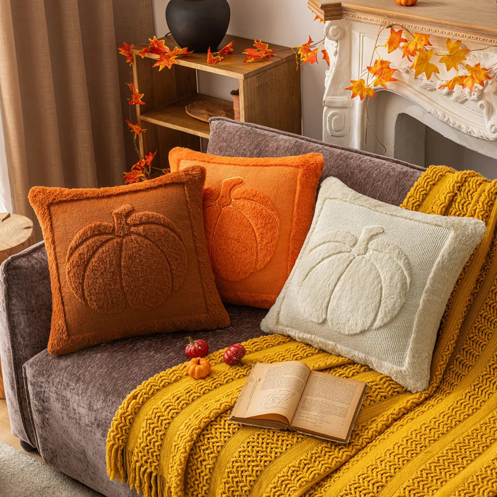 Pluche Kussensloop met Sculpturaal Design