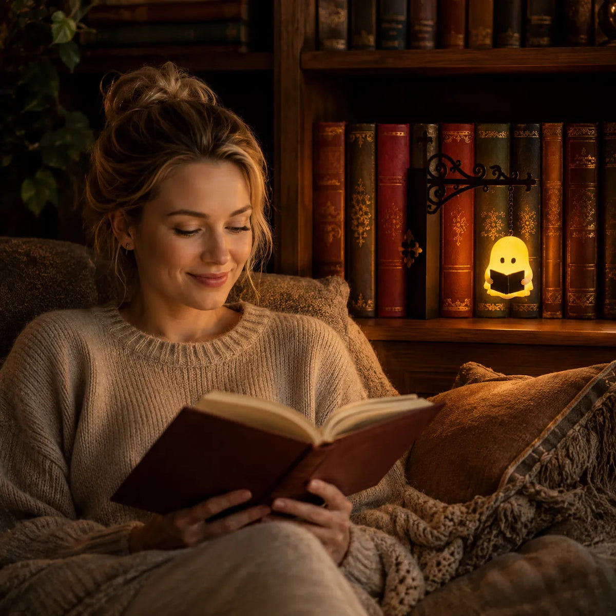 Lunaro boekenplanklamp