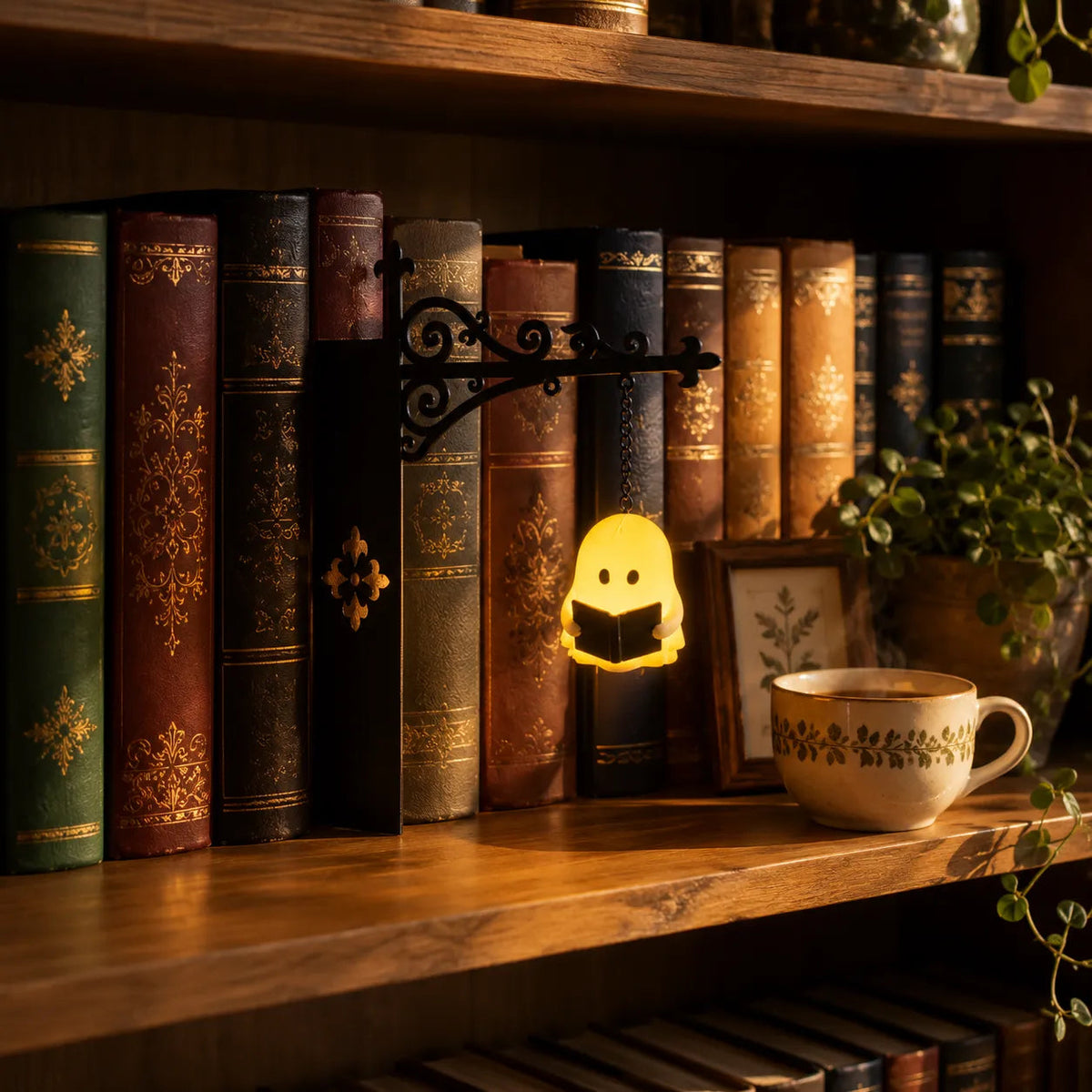 Lunaro boekenplanklamp