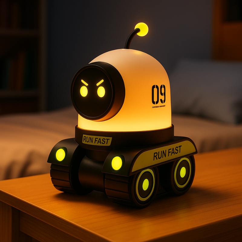 Robot nachtlamp met sterrenprojector