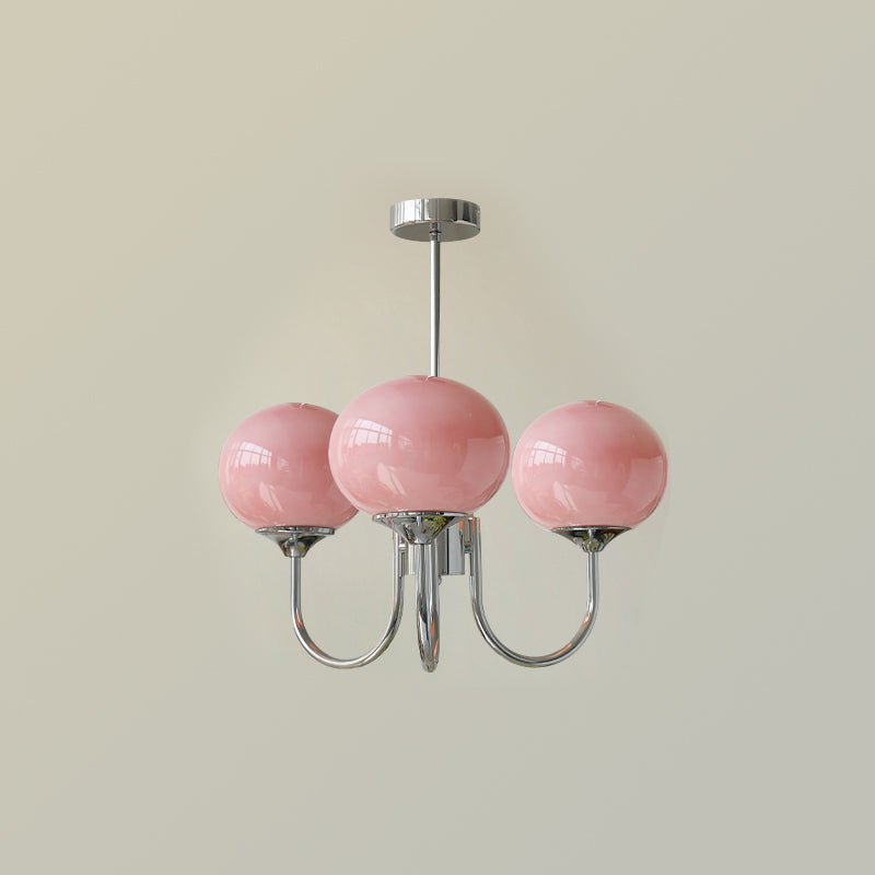 Glazen bolvorm kroonluchter plafondlamp