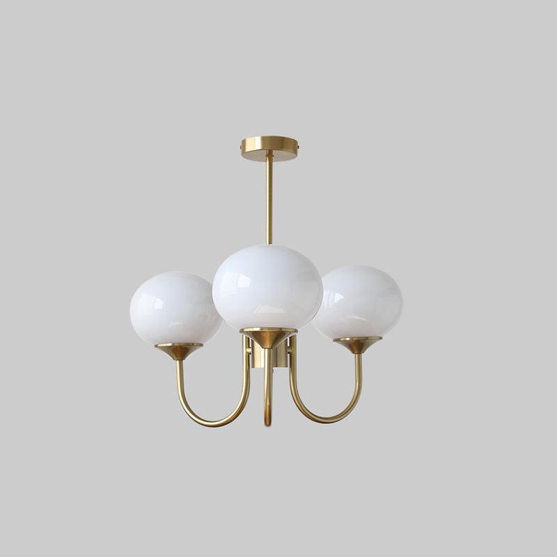 Glazen bolvorm kroonluchter plafondlamp