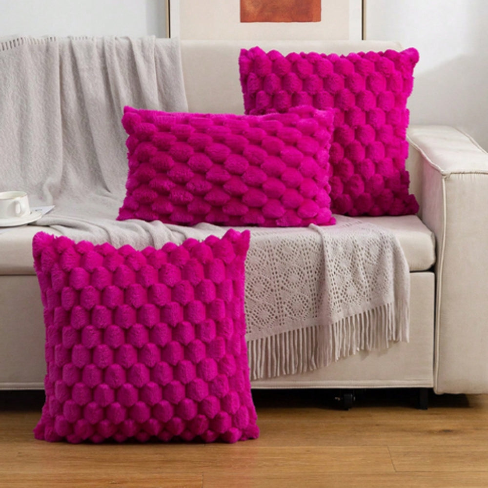 Mellow Zachte Pluche Kussenhoes met 3D-textuur