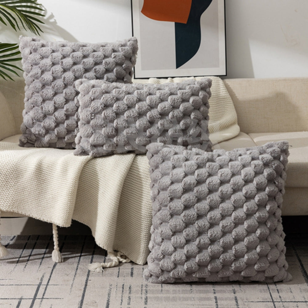Mellow Zachte Pluche Kussenhoes met 3D-textuur