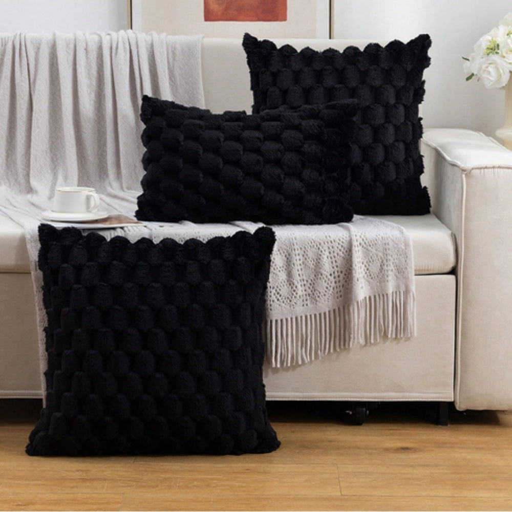 Mellow Zachte Pluche Kussenhoes met 3D-textuur