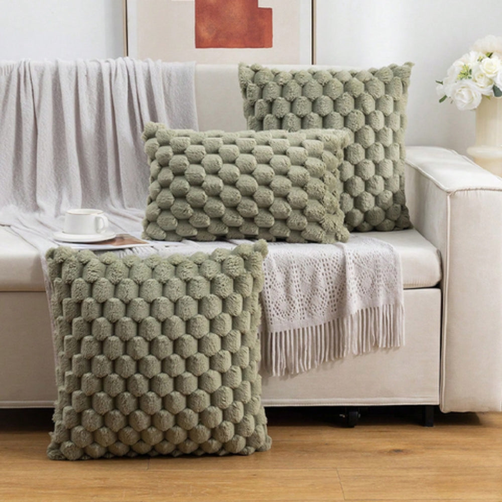 Mellow Zachte Pluche Kussenhoes met 3D-textuur