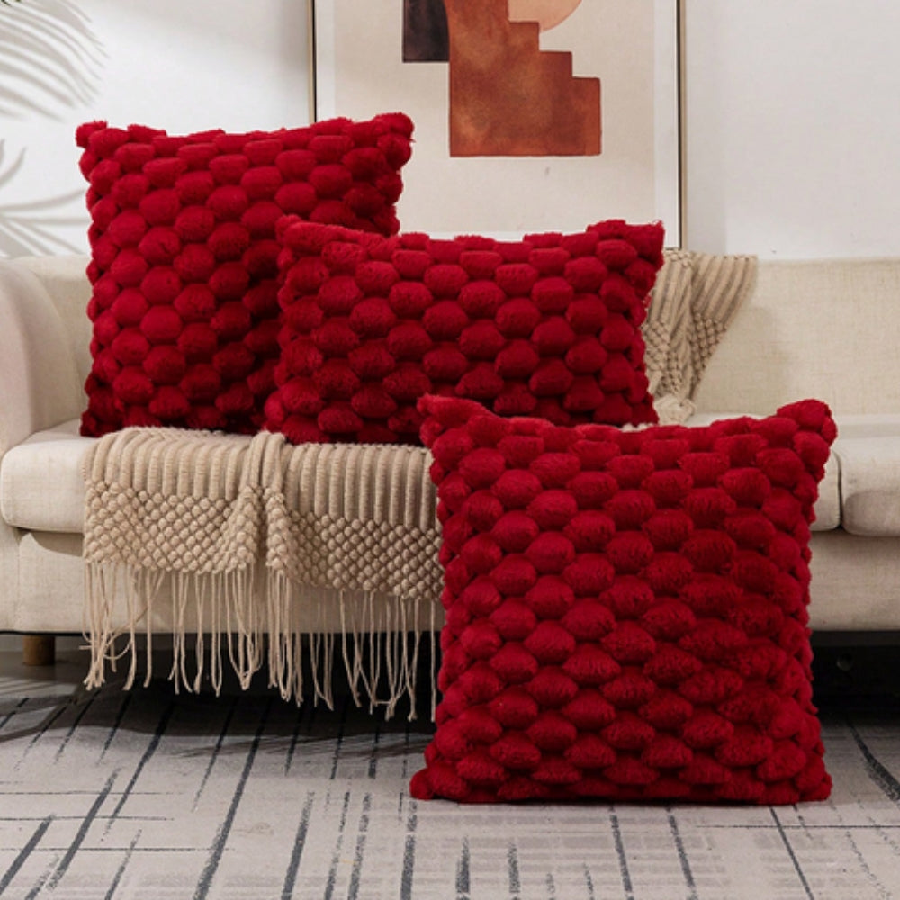 Mellow Zachte Pluche Kussenhoes met 3D-textuur