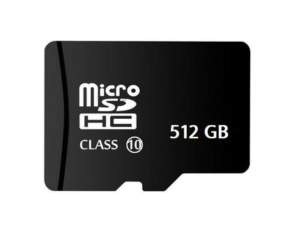 Micro SD Kaart 512 GB Class 10 + SD Adapter