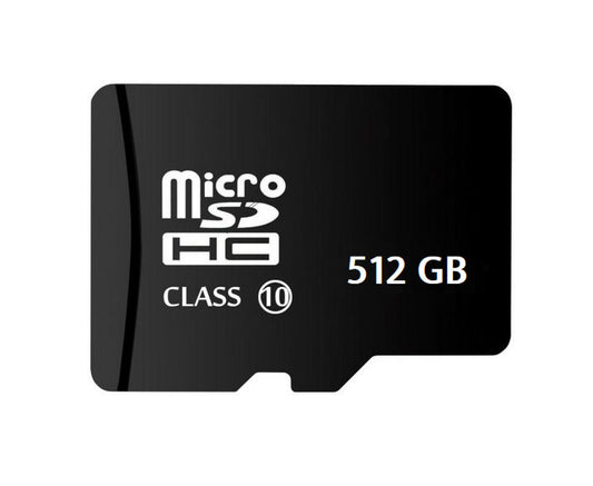 Micro SD Kaart 512 GB Class 10 + SD Adapter