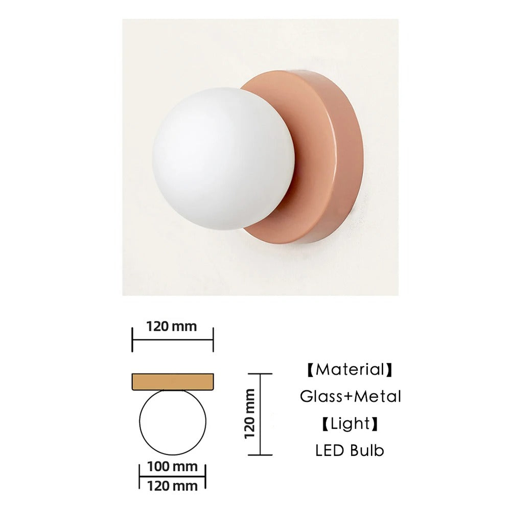 Glazen bol wandlamp met G9-fitting