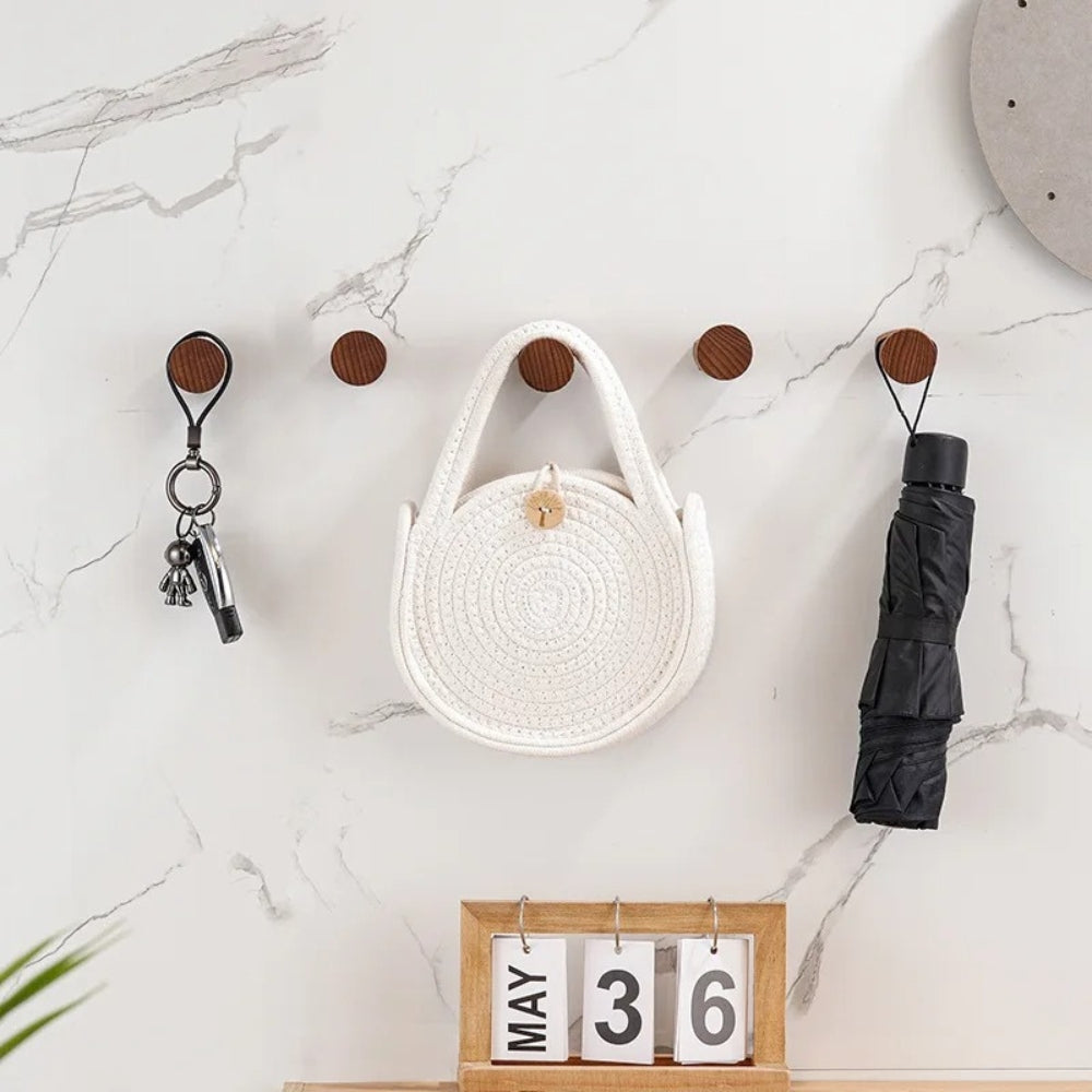 Mira Minimalistische Houten Wandhaak