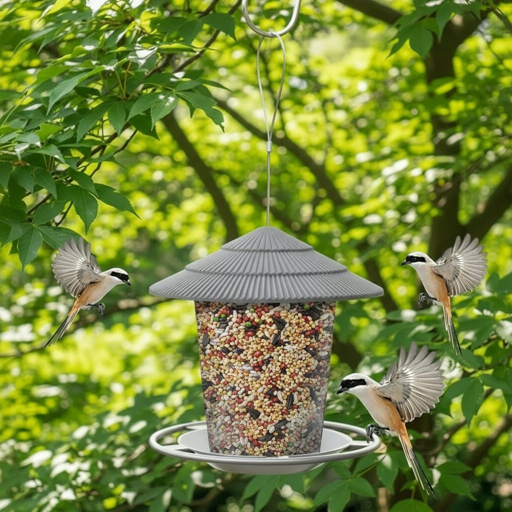 Automatische Vogelvoederautomaat Met Meervoudige Voederopeningen
