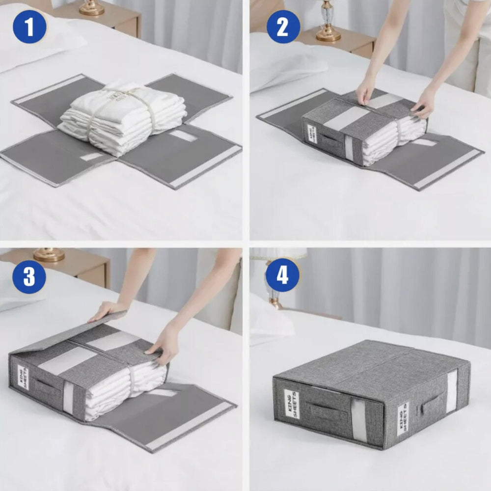 Opvouwbare beddengoed organizer