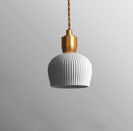 Geplooide keramische hanglamp