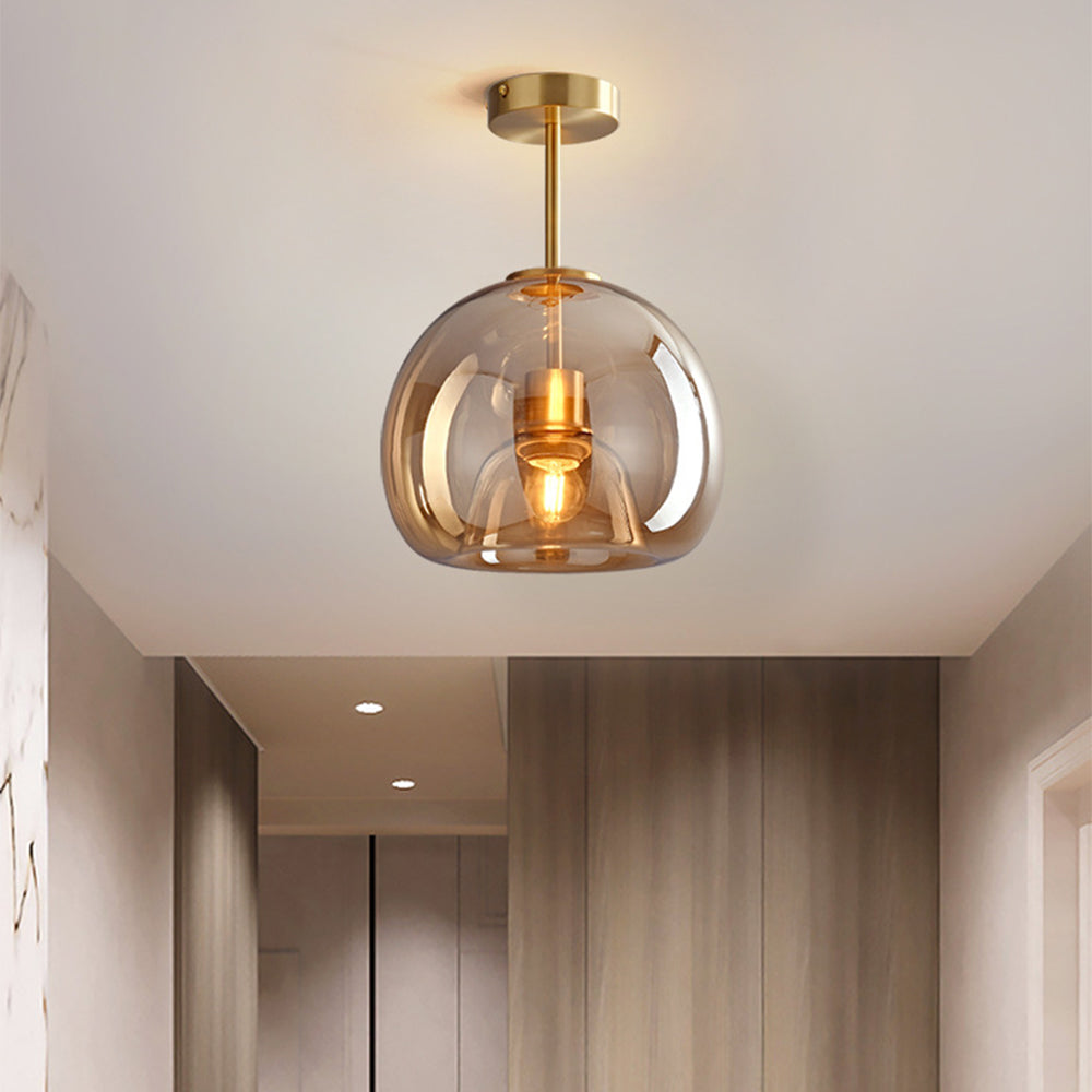 Glazen retro plafondlamp
