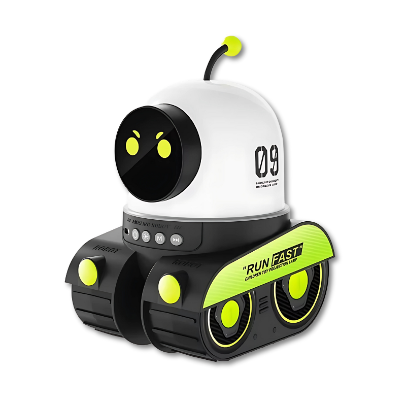 Robot nachtlamp met sterrenprojector