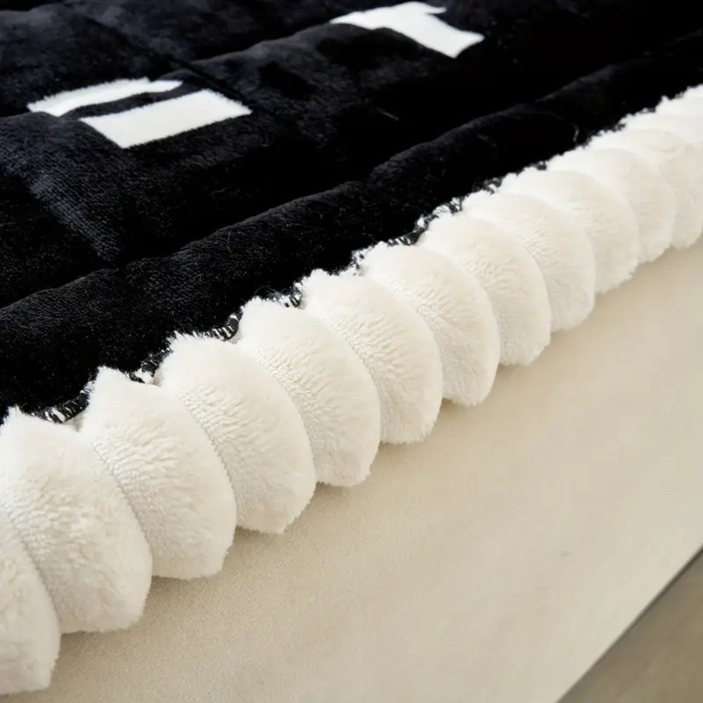 Ruffled Cloud Edge Gewatteerd Bankkleed