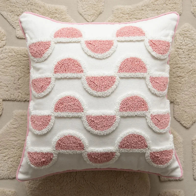 Sienna Geometrische Tufted Kussenhoes